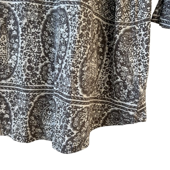 Lucky Brand Gray 3/4 Sleeve Boxy Blouse Plus Size 1X - Picture 3 of 8